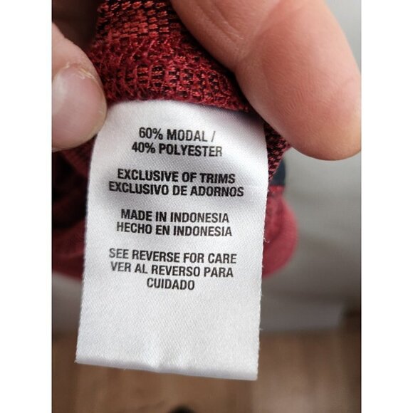 WOOLRICH Red Heathere Short Sleeve Crew Neck Pullover T-Shirt Size Large - Picture 4 of 6